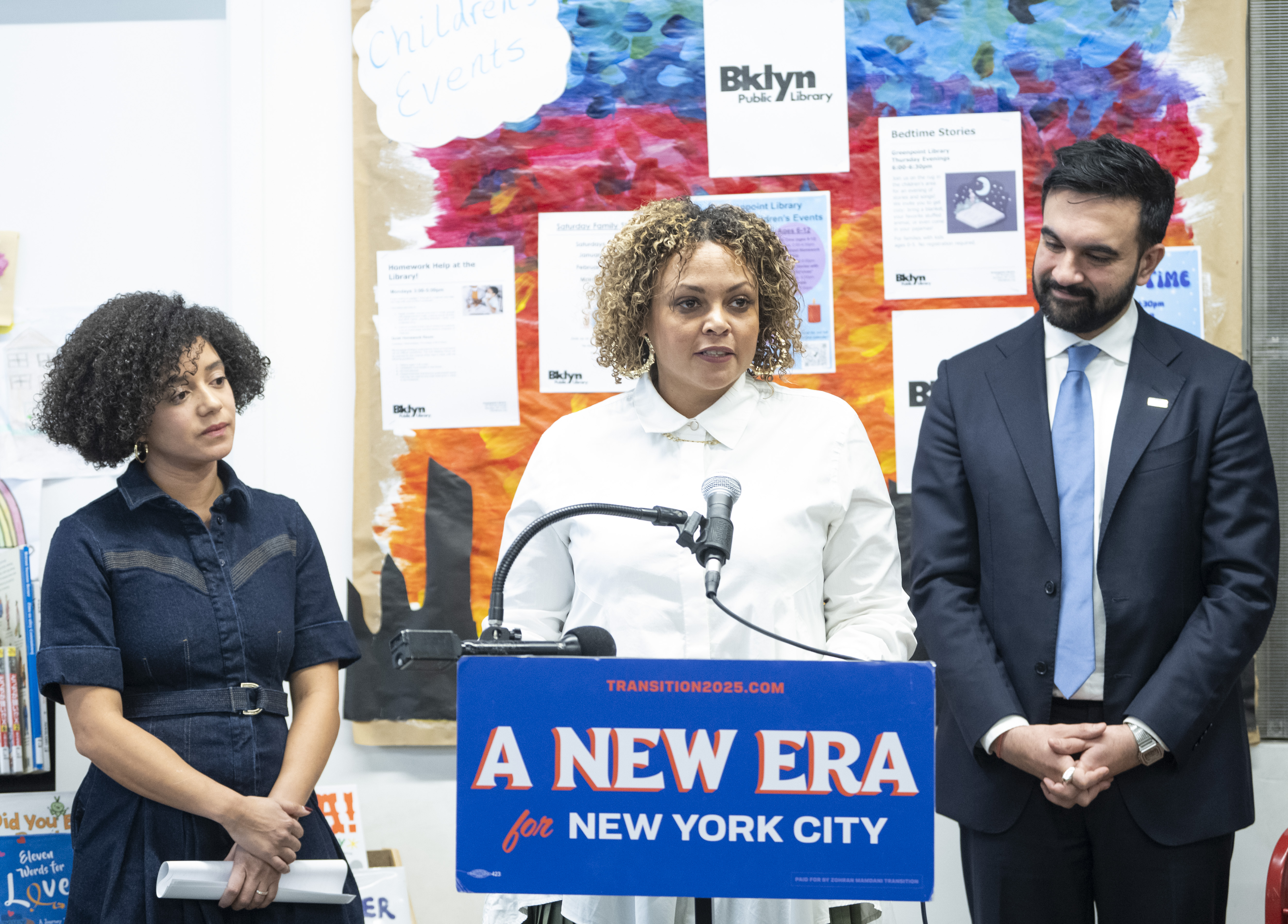 zohran mamdani with jahmila edwards and cat da costa