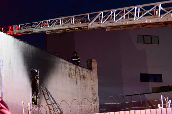 fire in coney island burned wall