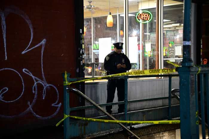 police on shooting scene