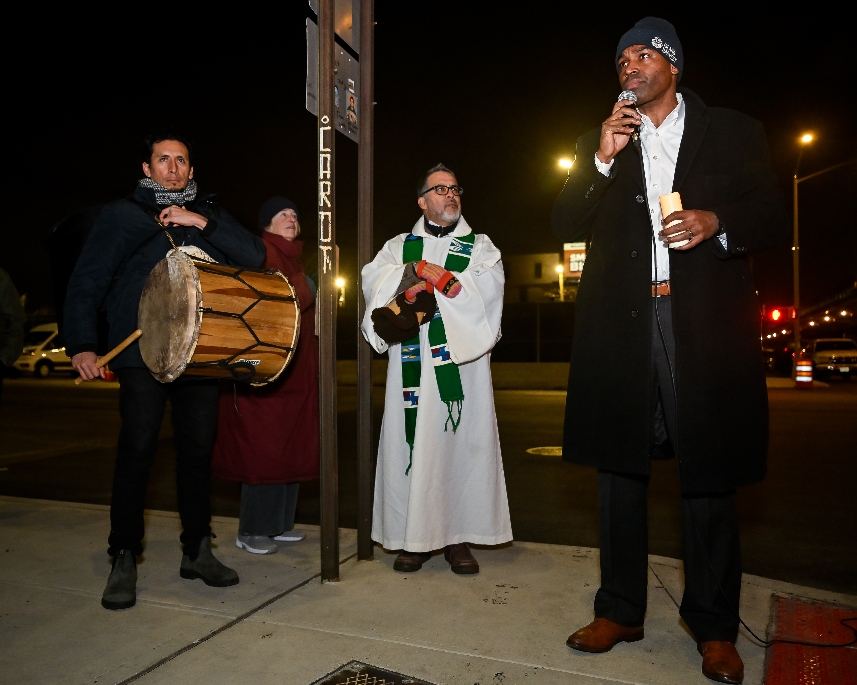 antonio delgado at MDC vigil for immigrant rights