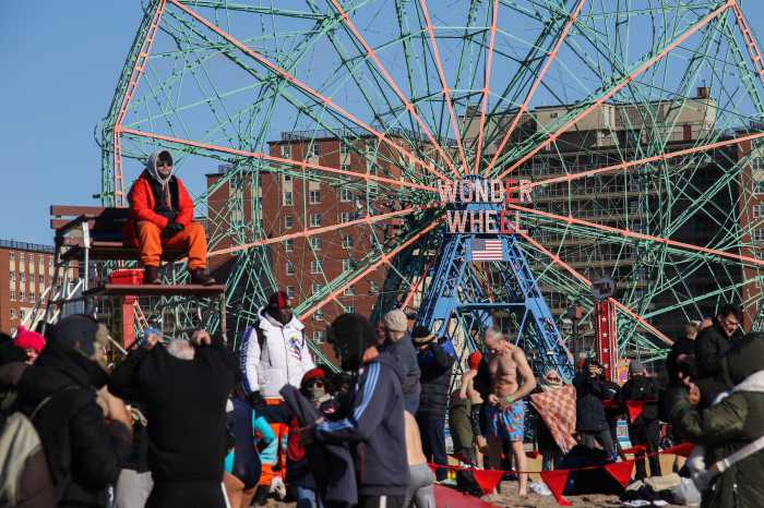 swimmers at coney island