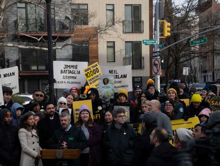 rally at mcguinness boulevard