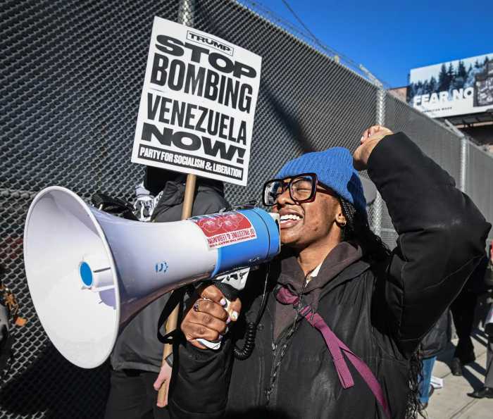 protestor outside mdc