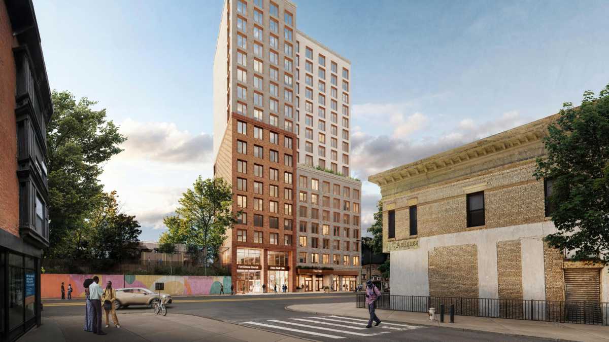 rendering of development on fulton street clinton hill housing