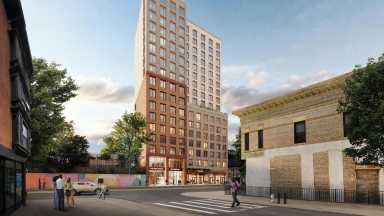 rendering of development on fulton street clinton hill housing