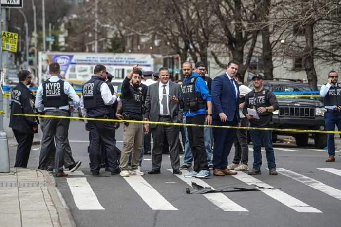 police on shooting scene