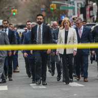 mamdani on tisch on scene of williamsburg shooting