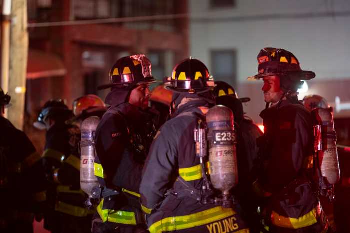 firefighters on scene