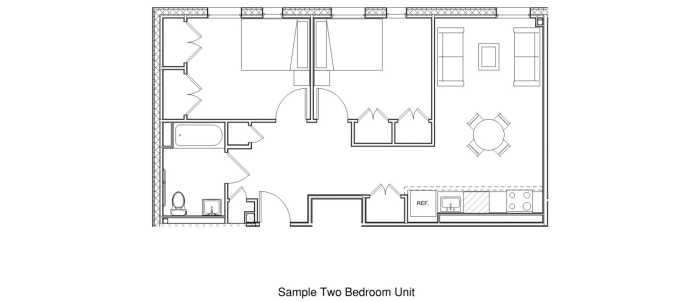 two bedroom affordable housing